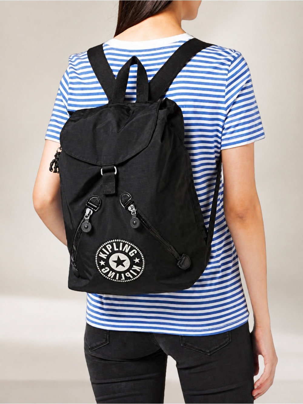 NWT KIPLING Navy Fundamental Backpack - Size Medium - SOLD OUT ONLINE - Picture 10 of 16